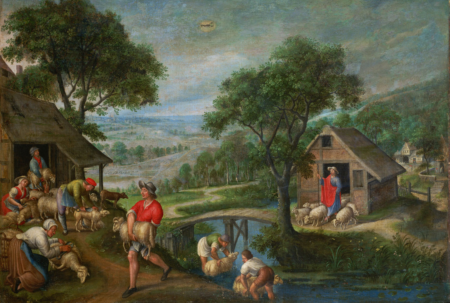 Gleichnis von Christus als guter Hirte (Juni), Marten I. van Valckenborch, 1580-1590