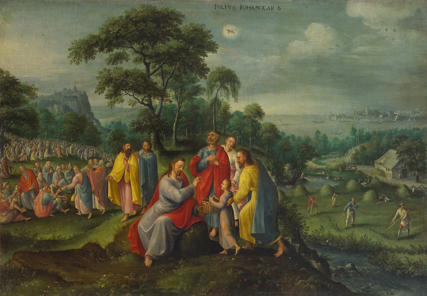 Speisung der Fünftausend (Juli), Marten I. van Valckenborch, 1580-1590