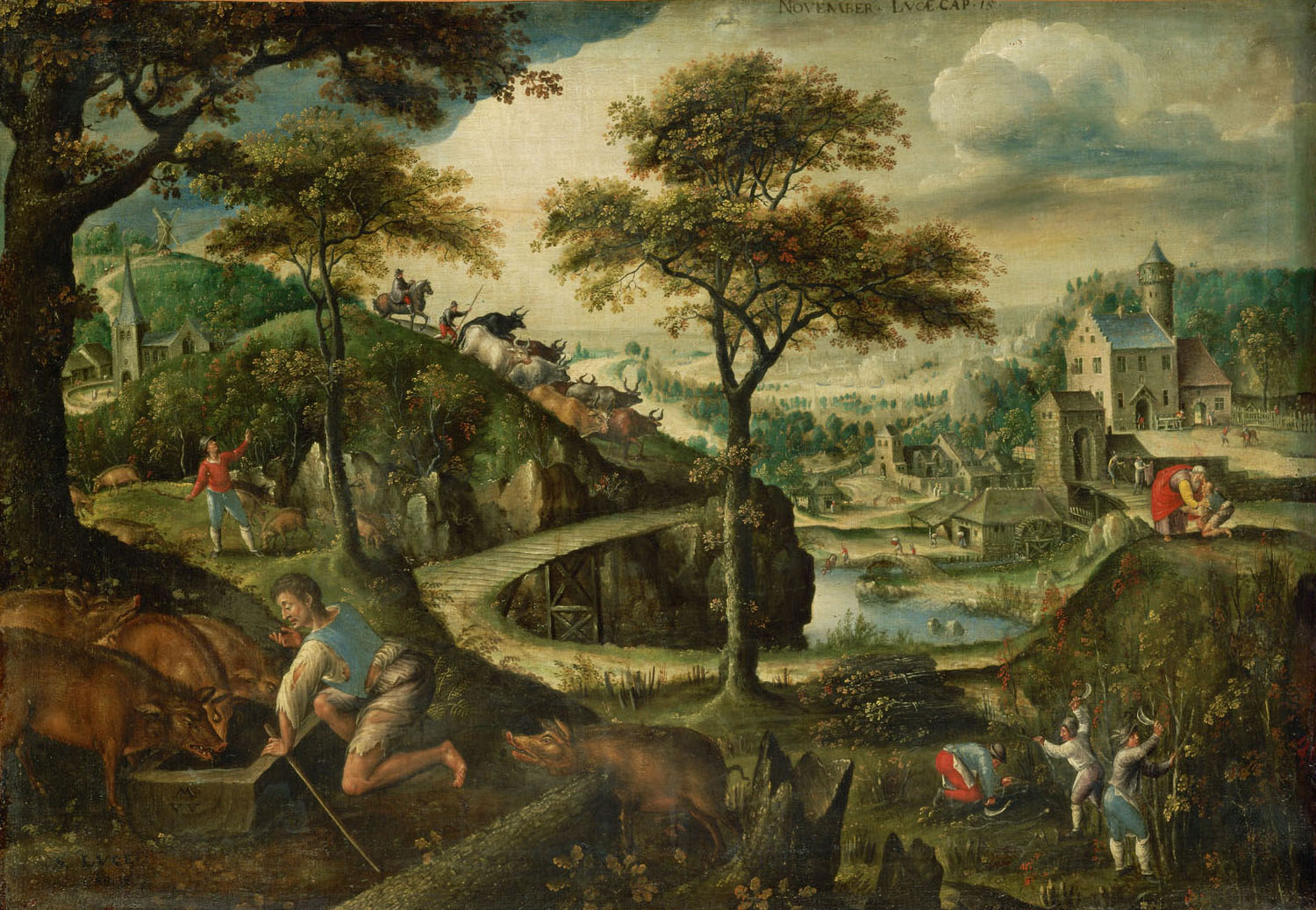 Gleichnis vom verlorenen Sohn (November), Marten I. van Valckenborch, 1580-1590