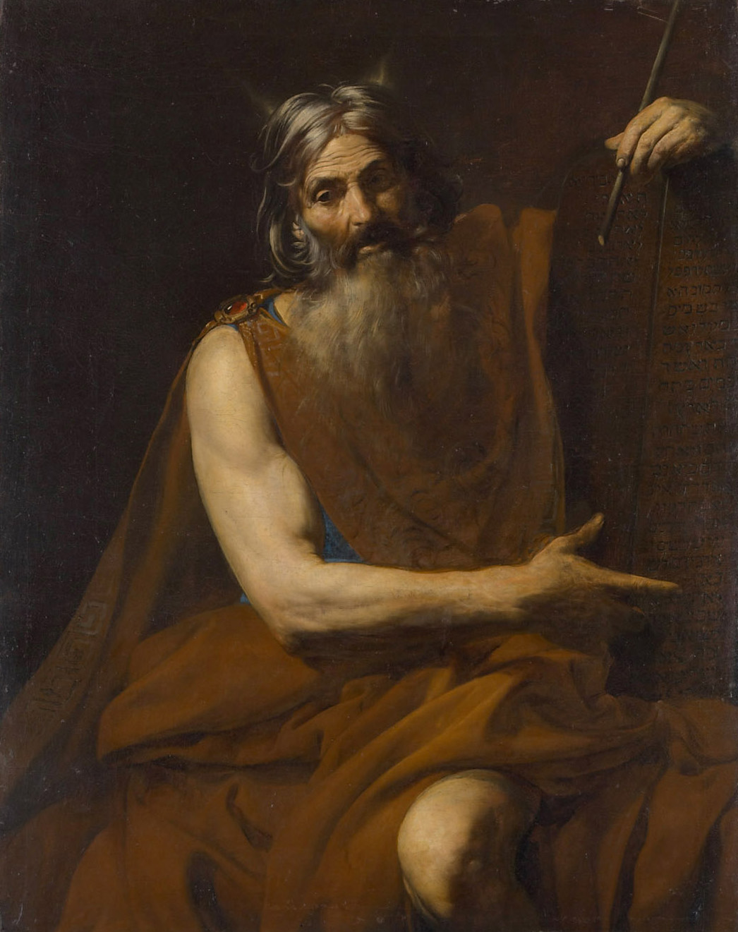 Moses mit den Gesetzestafeln, Valentin de Boulogne, 1623-1633