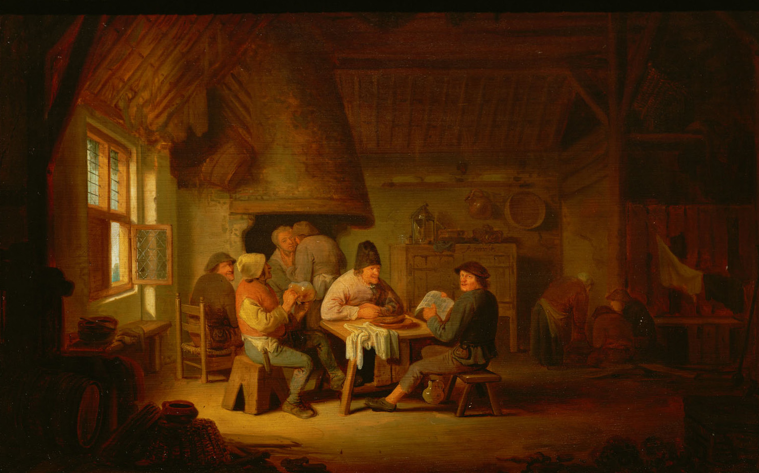 Zechende Bauern, Pieter Verelst, 1635-1675