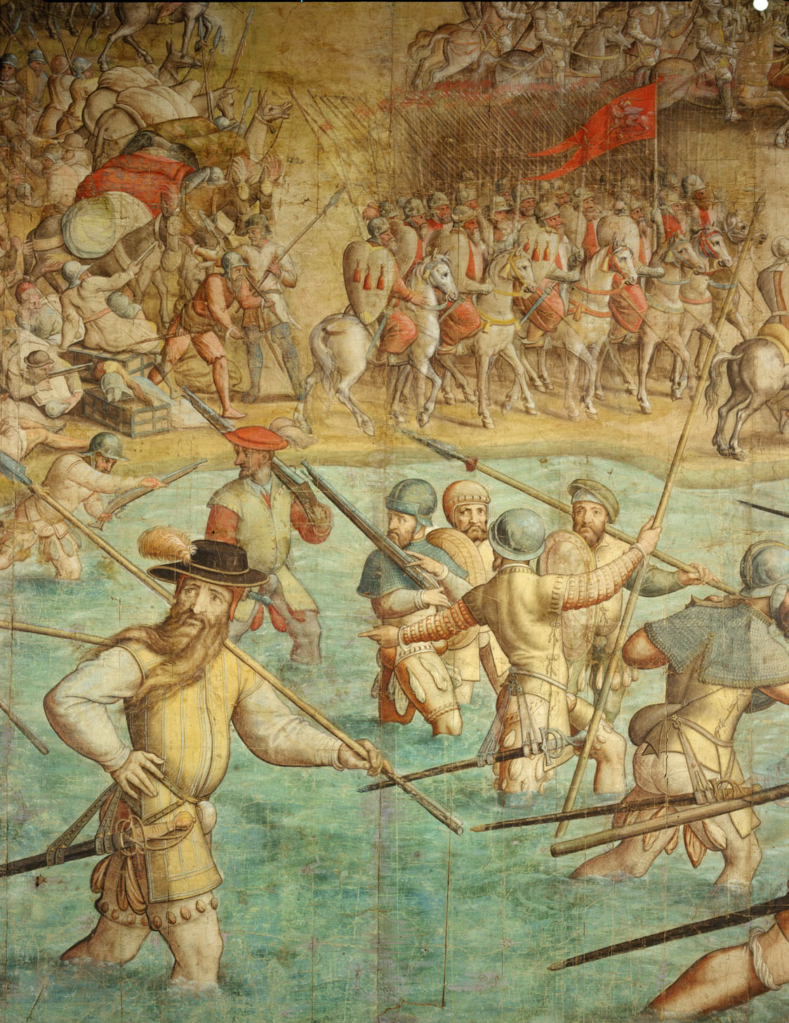 Kriegszug Kaiser Karls V. gegen Tunis (1535): Feldschlacht auf dem Marsch nach Tunis., Jan Cornelisz Vermeyen, 1546-1550