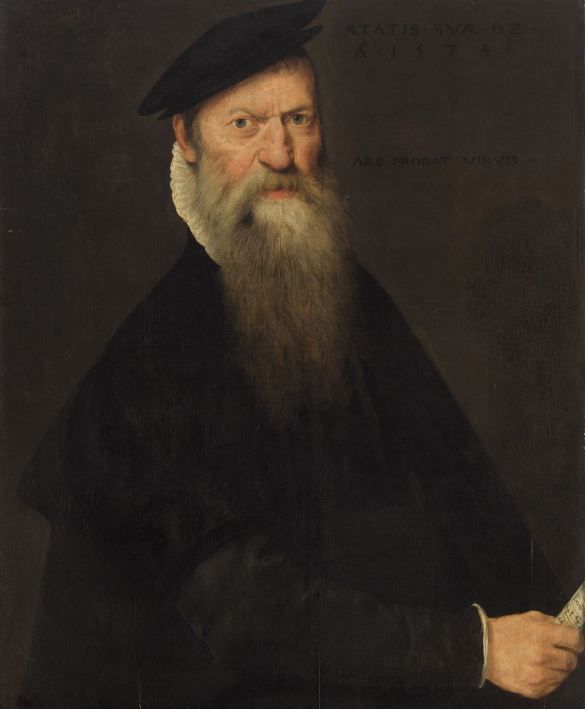 Bildnis eines Musikers, Cornelis de Visscher, 1574