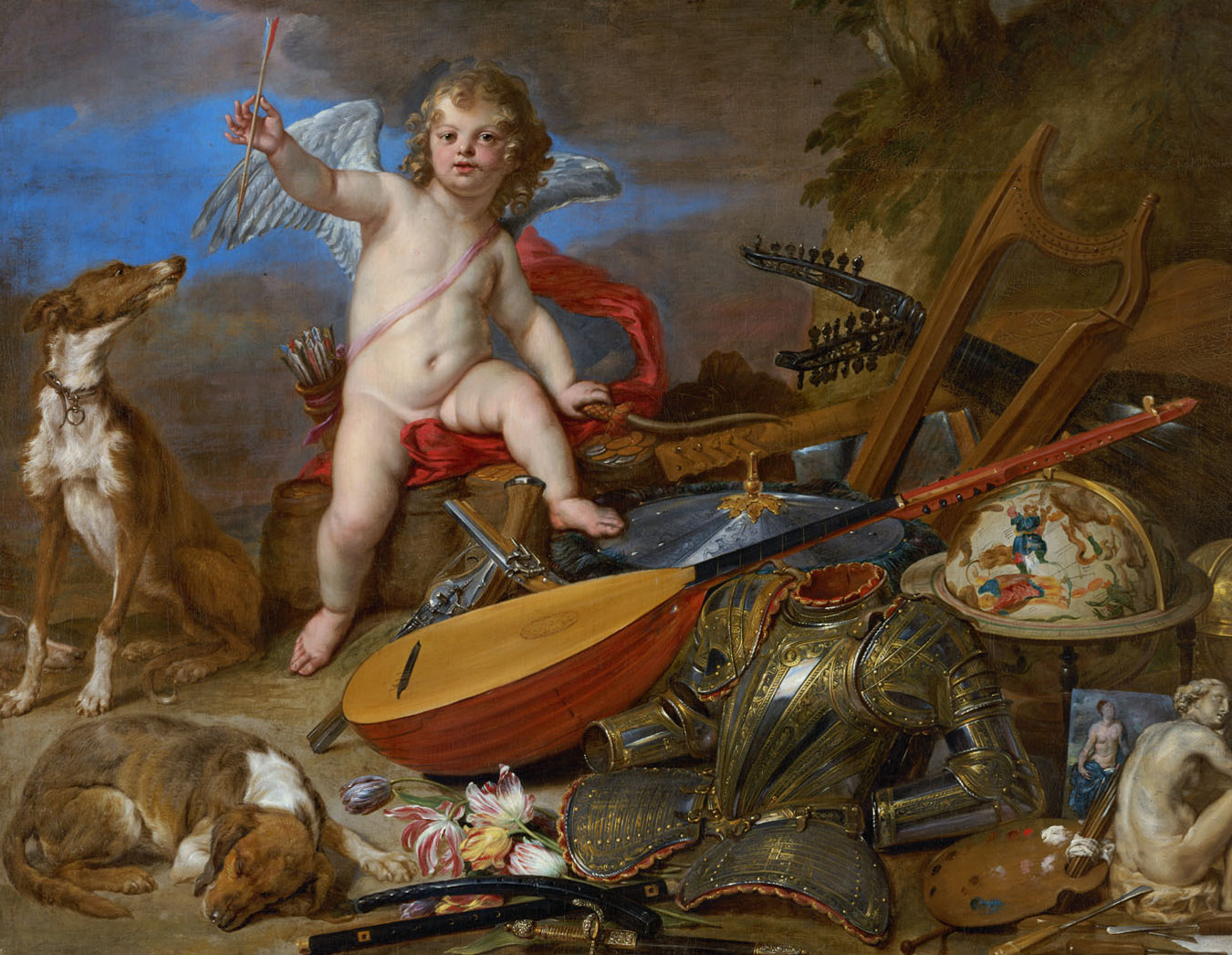 Amor als Sieger (“Amor vincit omnia”), Jan van den Hoecke, 1640-1650