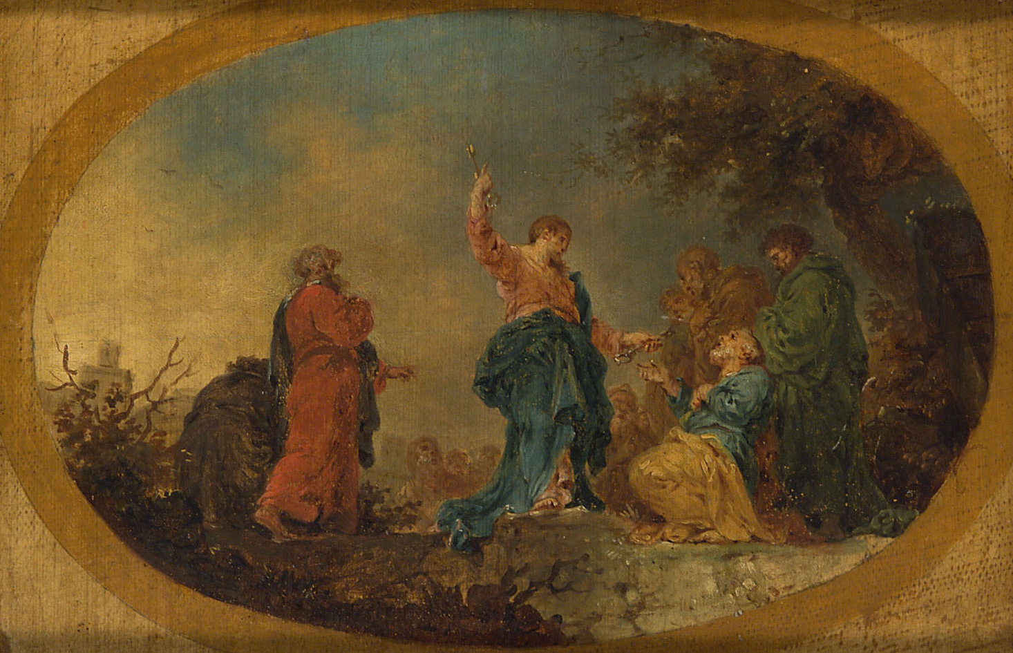 Schlüsselübergabe an Petrus, Januarius Zick, 1786