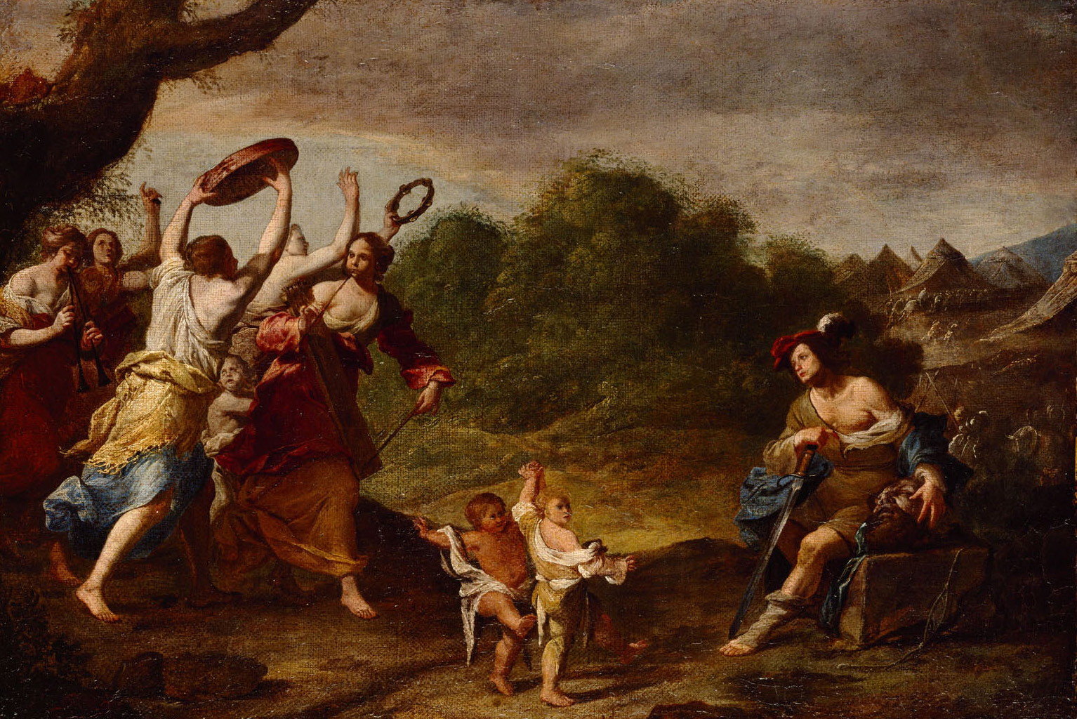 Triumph Davids (nach dem Sieg über Goliath), Agostino Beltrano, 1645-1655