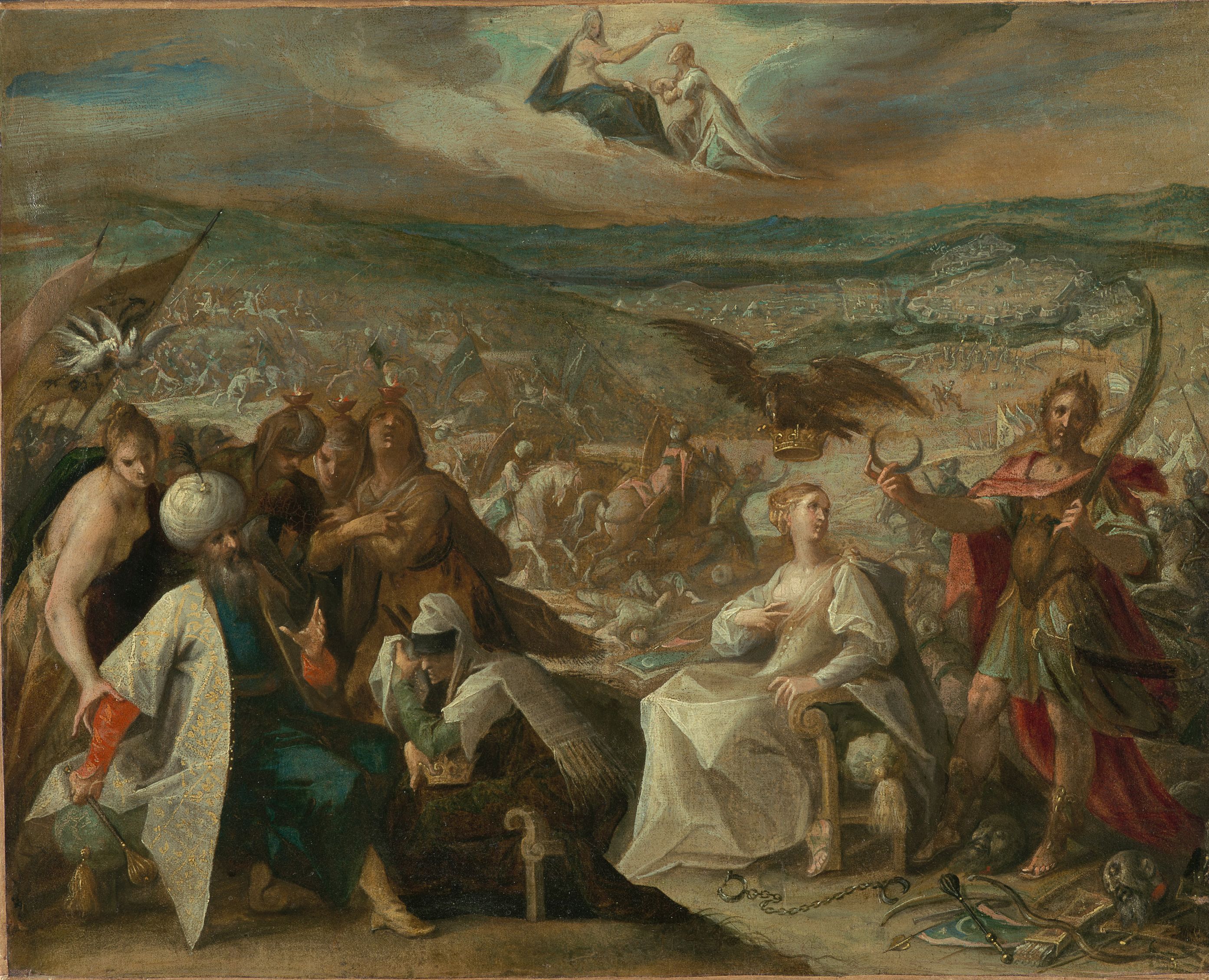Allegorie auf die Eroberung von Stuhlweißenburg (Székesfehérvár), Hans von Aachen, 1603-1604