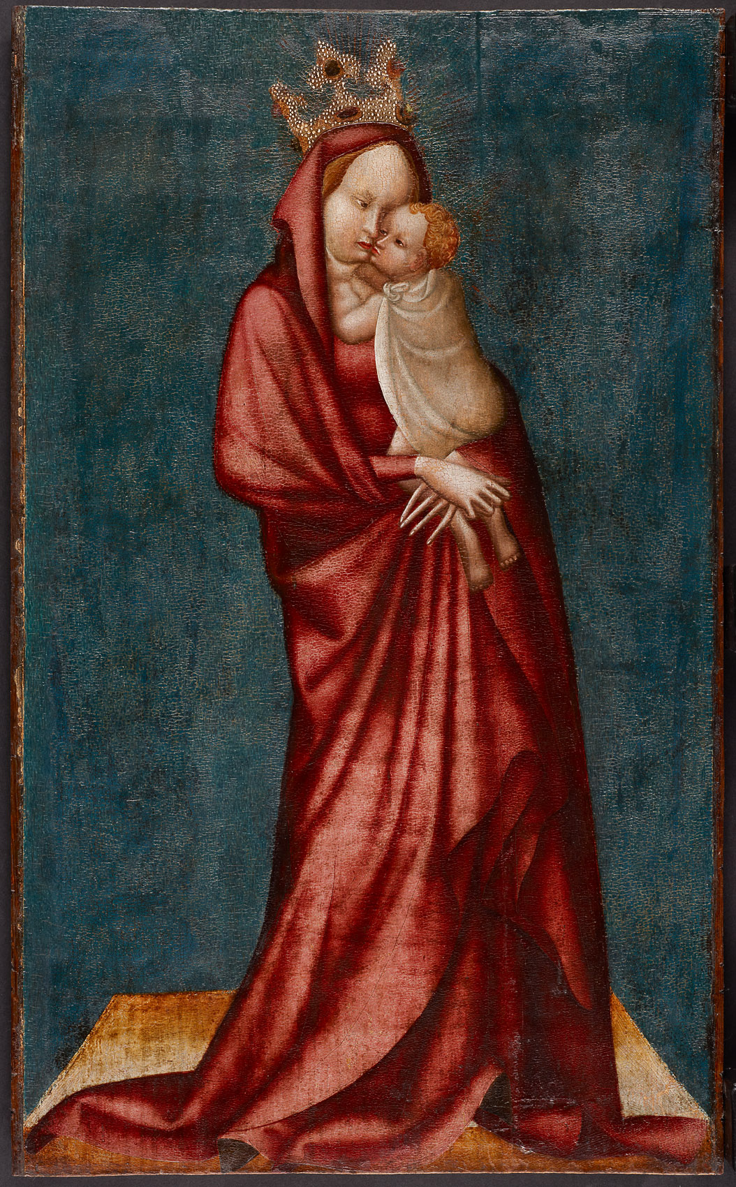 Vermählung der Hl. Katharina, Rückseite: Madonna und Kind, Meister von Heiligenkreuz, 1415-1420