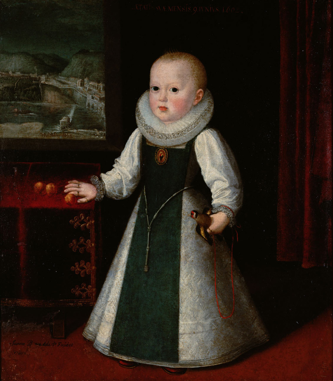 Infantin Anna (1601-1666), Königin von Frankreich, Bildnis in ganzer Figur im Alter von neun Monaten, Juan Pantoja de la Cruz, 1602