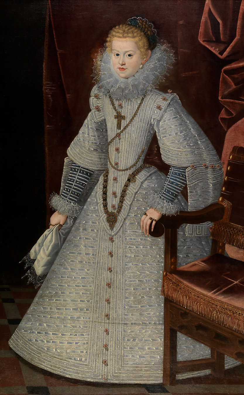 Infantin Maria Anna (1606-1646), Kaiserin, in ganzer Figur, Bartolomé González, 1617