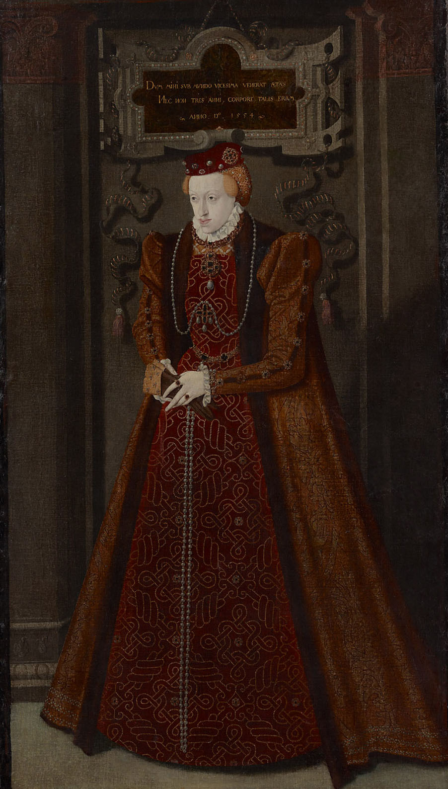 Erzherzogin Maria (1531-1581), Herzogin von Jülich - Cleve - Berg, Bildnis in ganzer Figur, Niederländisch, 1554