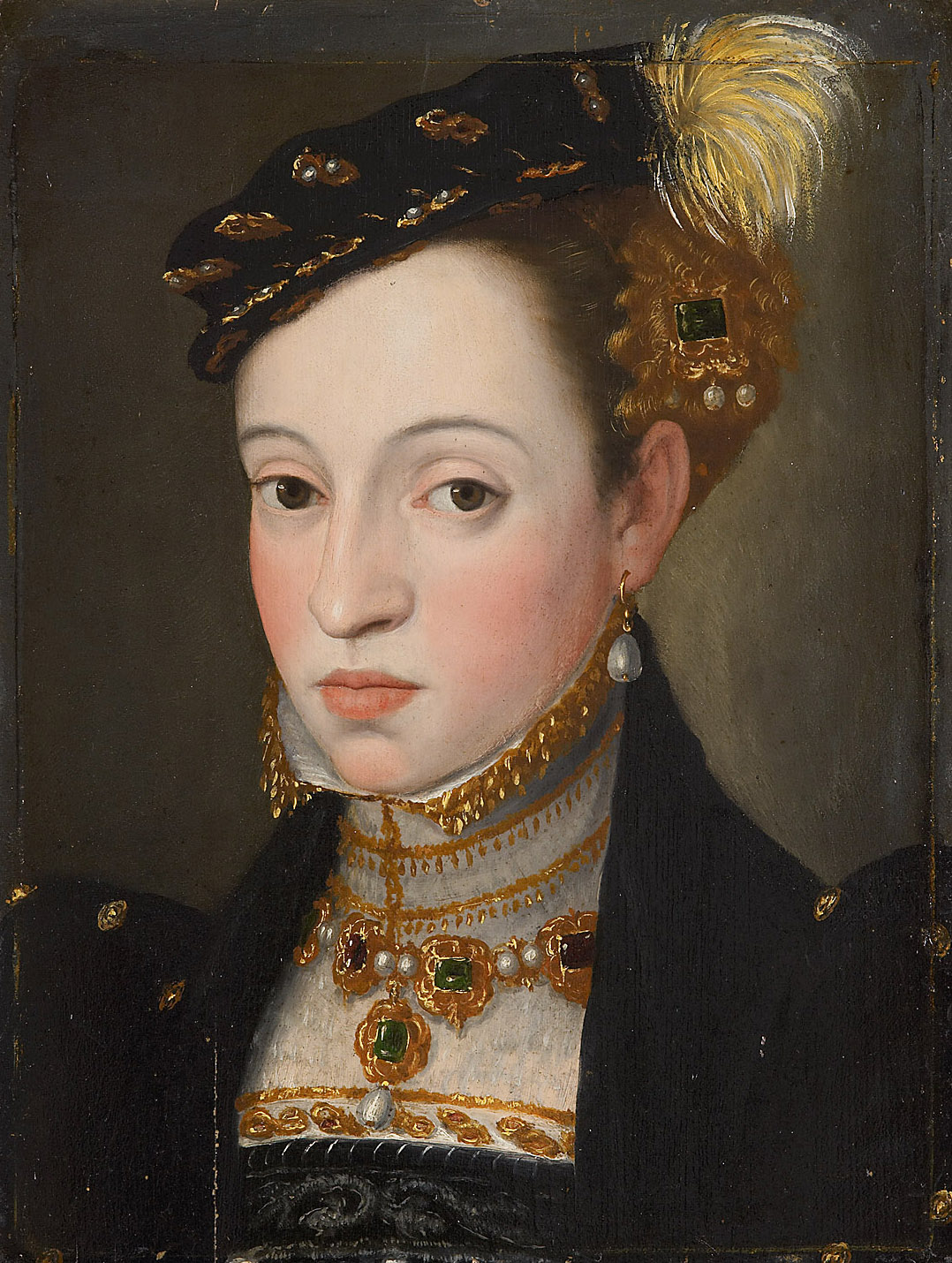 Erzherzogin Magdalena (1532-1590), Brustbild, Giuseppe Arcimboldo, 1558-1568