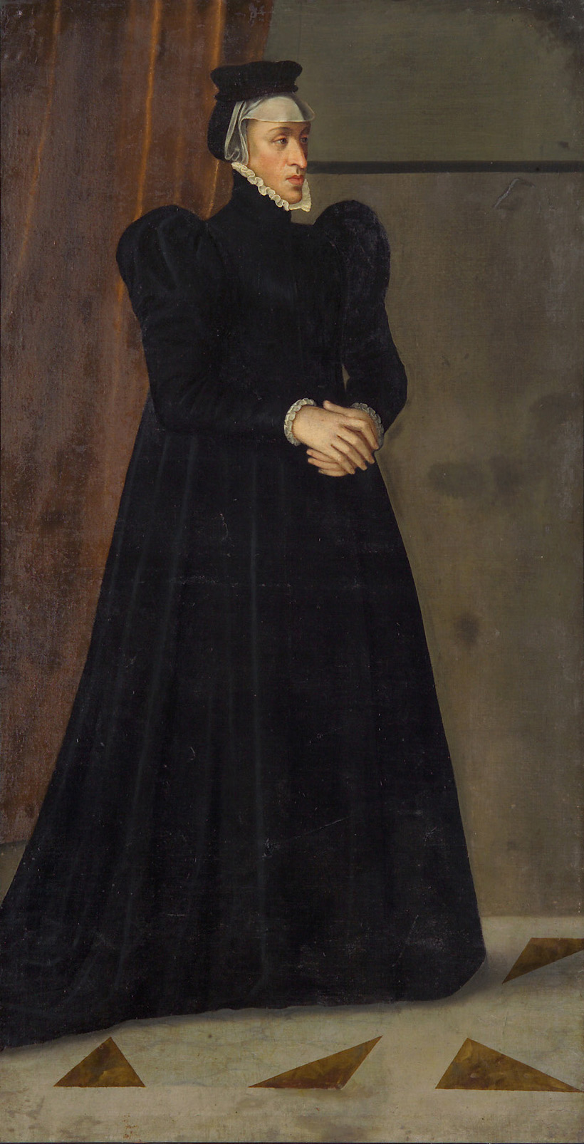 Erzherzogin Magdalena (1532-1590) in geistlichem Gewand in ganzer Figur, Francesco Terzio, 1564-1568
