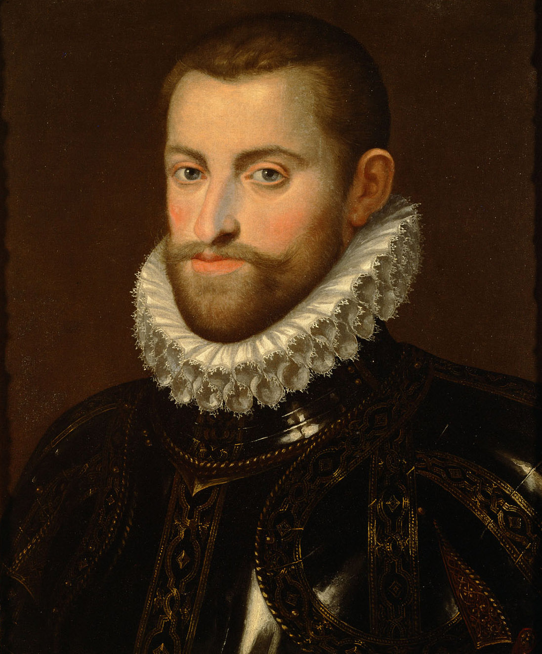 Erzherzog Ernst im Harnisch, Brustbild, Martino Rota, 1575-1583