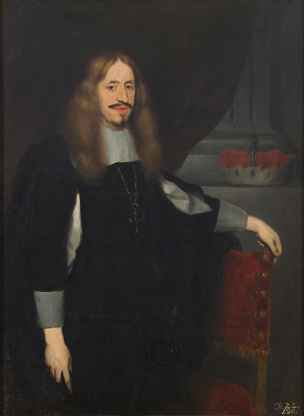 Erzherzog Leopold Wilhelm (1614-1662) in schwarzem Gewand, Kniestück, Johann Ulrich Mayr, 1658-1662