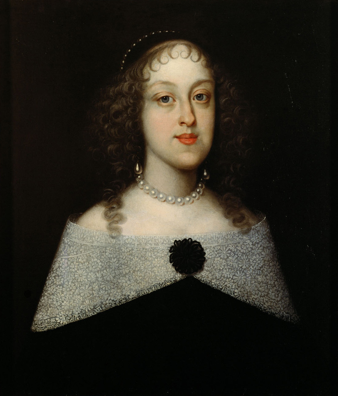 Erzherzogin Isabella Klara (1629-1685) in schwarzem Kleid, Brustbild, Toskanisch, 1646-1650
