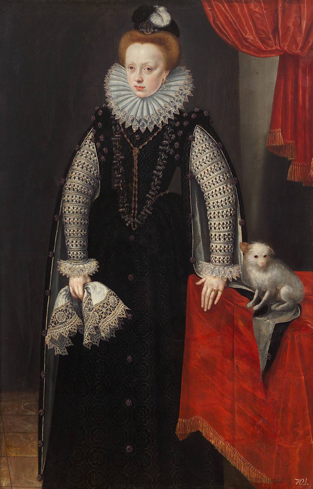 Herzogin Sibylle (1557-1627) von Jülich-Cleve-Berg, Lucas I. van Valckenborch, 1579-1580