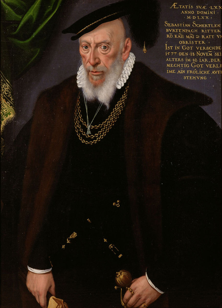 Sebastian Schärtlin von Burtenbach (1496-1577), Landsknechthauptmann, Kniestück, Süddeutsch, 1565-1595
