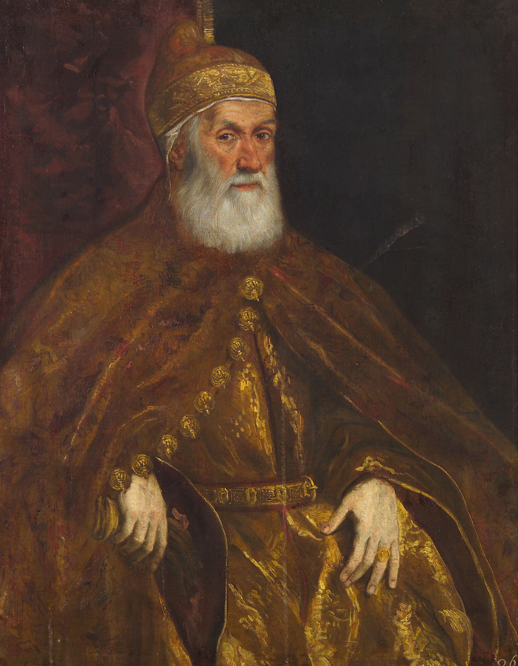 Girolamo Priuli (1486-1567), Doge von Venedig, Kniestück, Jacopo Robusti, gen. Tintoretto, 1560-1567