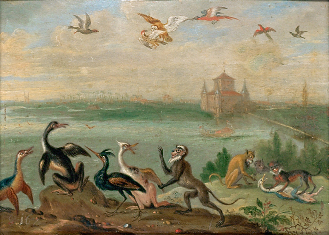 Ansichten aus den vier Weltteilen mit Szenen von Tieren: Boa Vista, Ferdinand van Kessel, 1650-1700