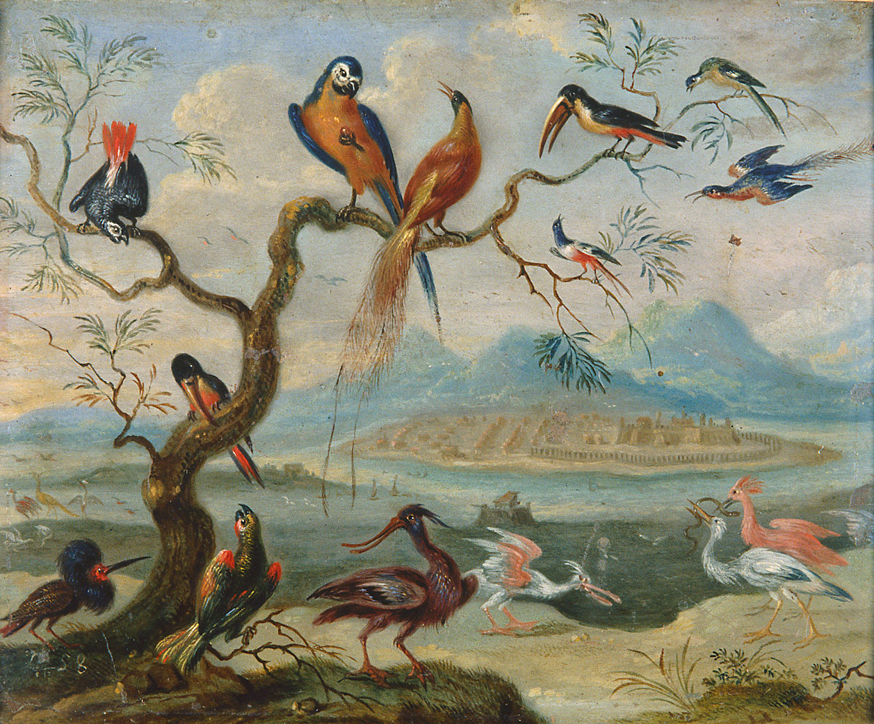 Ansichten aus den vier Weltteilen mit Szenen von Tieren: St. Merryn, Ferdinand van Kessel, 1650-1700