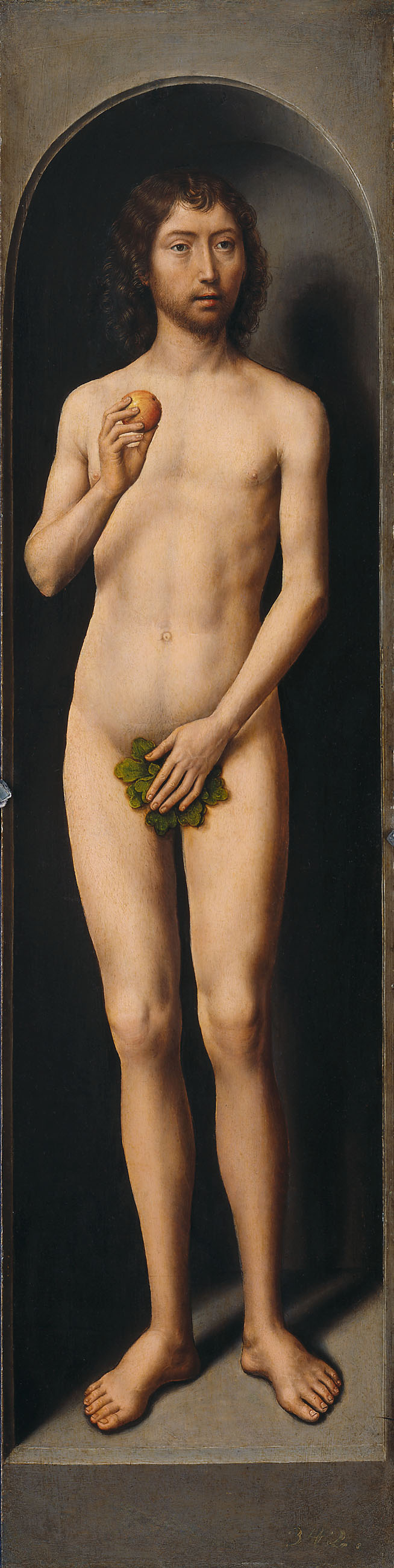 Außenflügel des Johannesaltärchens: Adam, Hans Memling, 1485-1490
