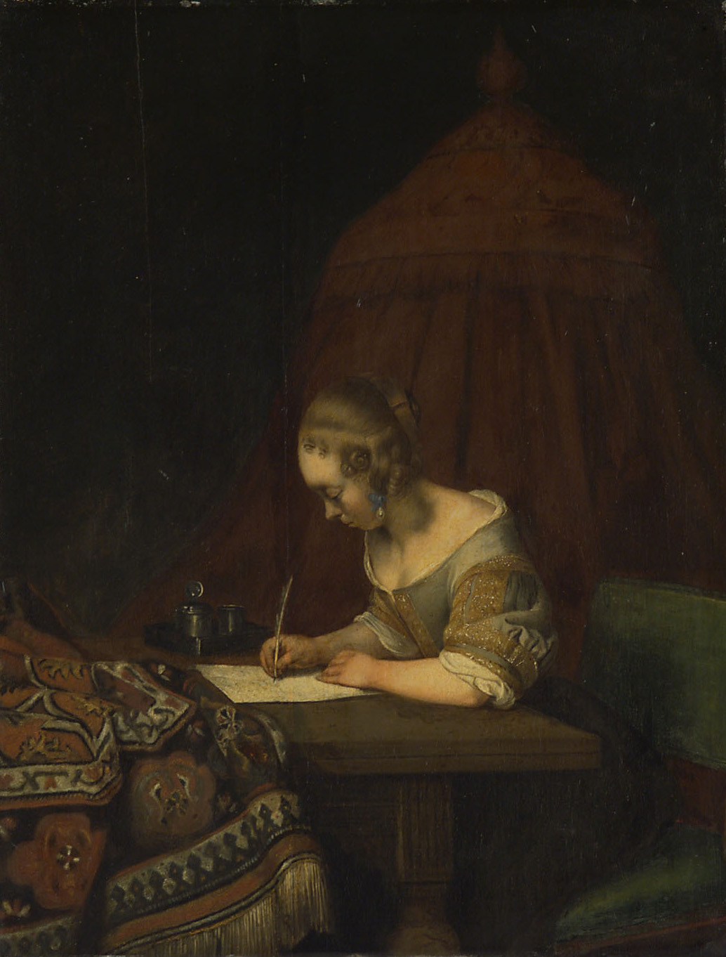 Briefschreiberin, Gerard ter Borch, 1650-1700