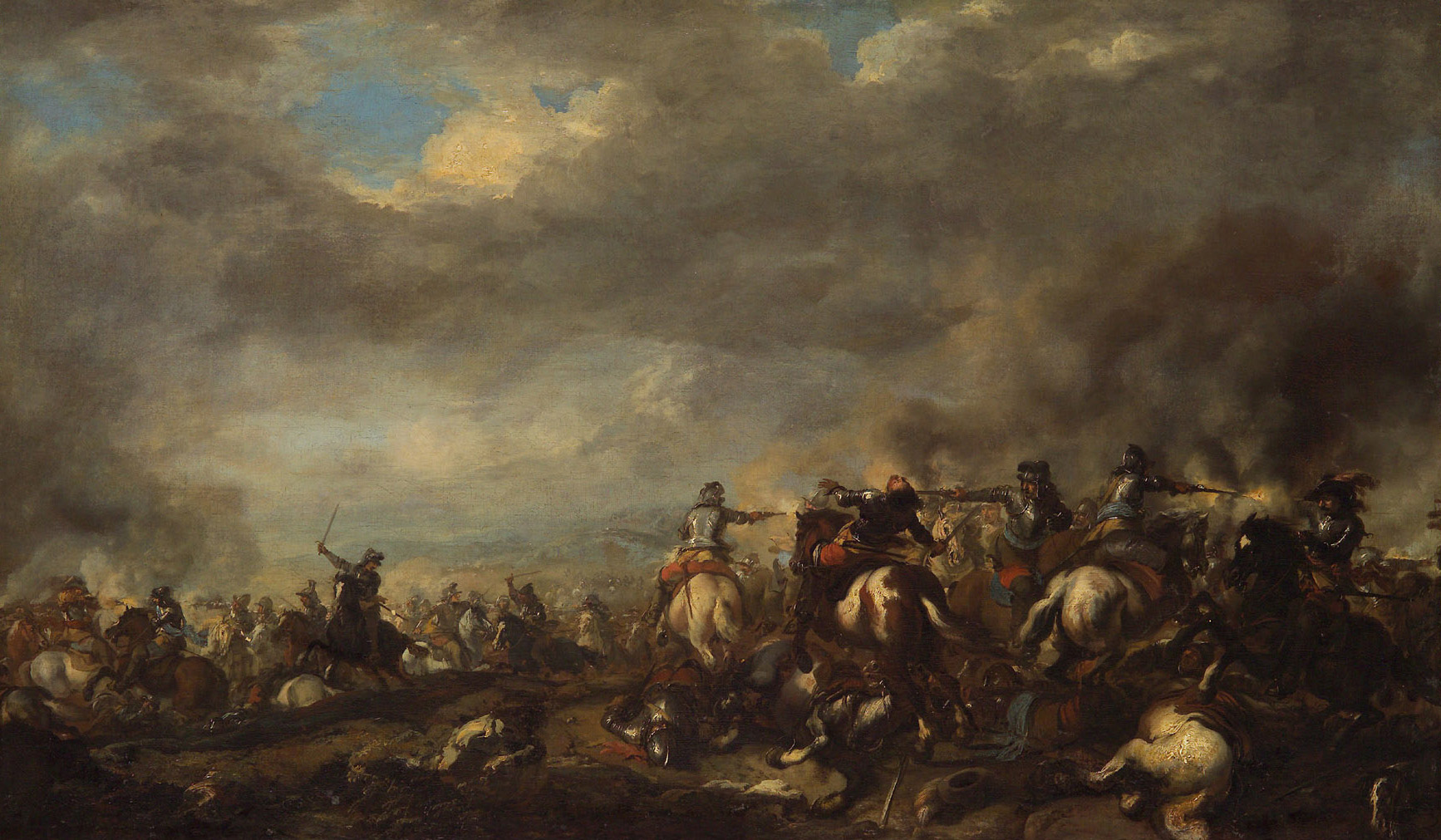 Reitertreffen, Jacques Courtois gen. Bourguignon, 1630-1676