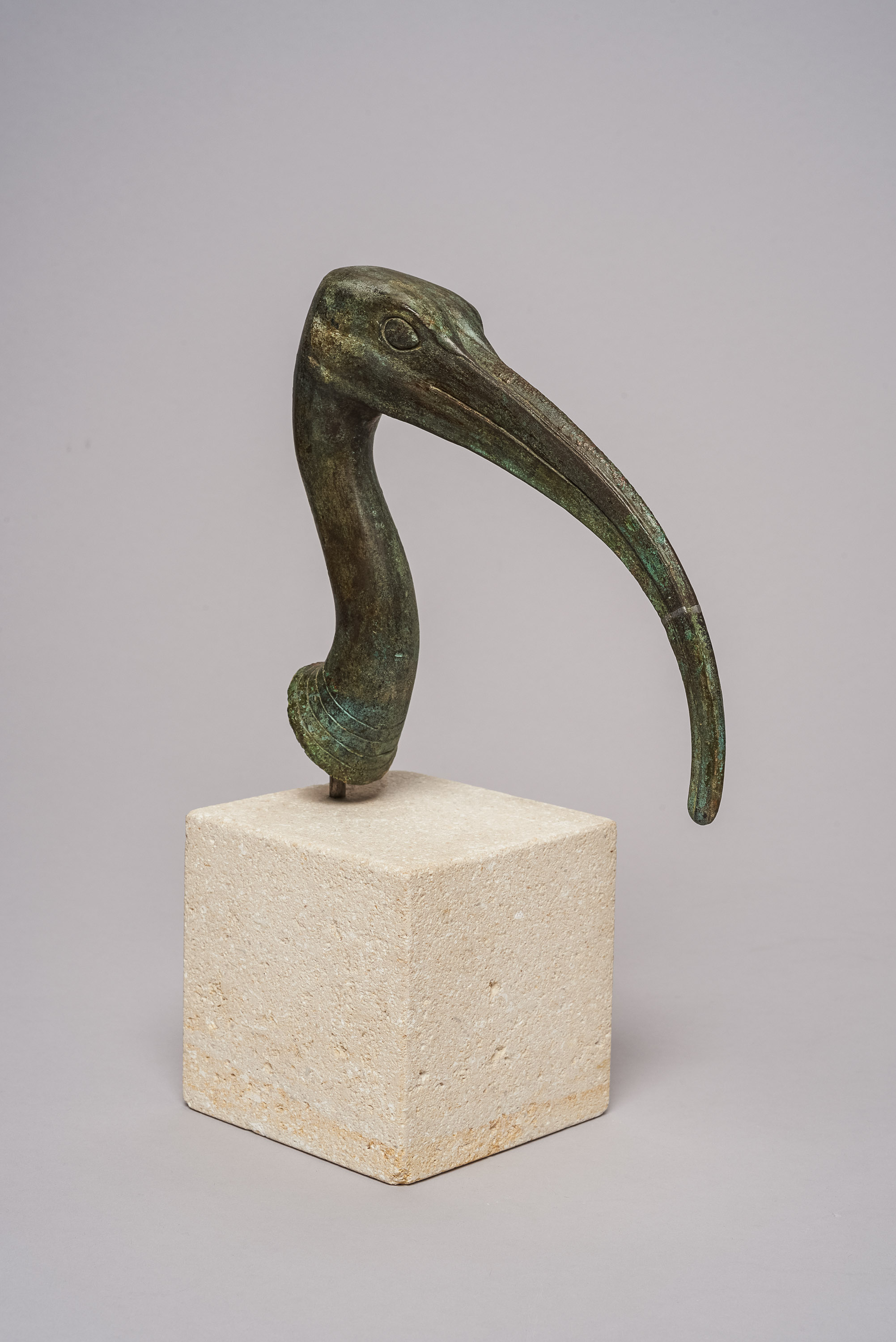 Kopf einer Ibis-Statuette
