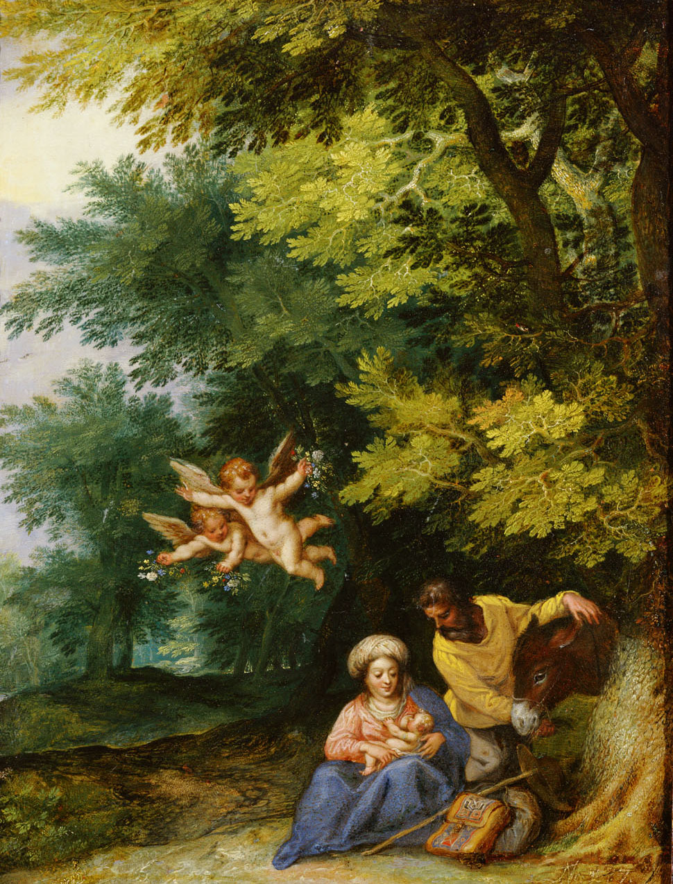 Ruhe auf der Flucht nach Ägypten, Jan Brueghel d. Ä., 1593-1597