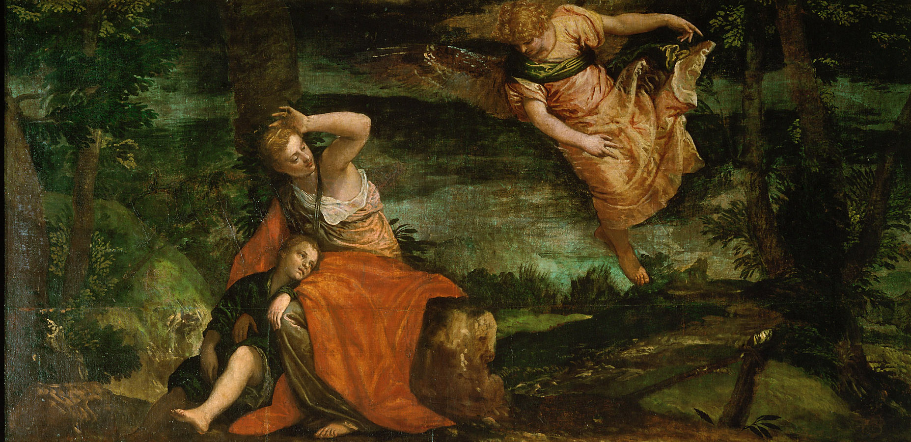 Der Engel erscheint Hagar in der Wüste, Paolo Caliari, gen. Veronese, 1583-1587