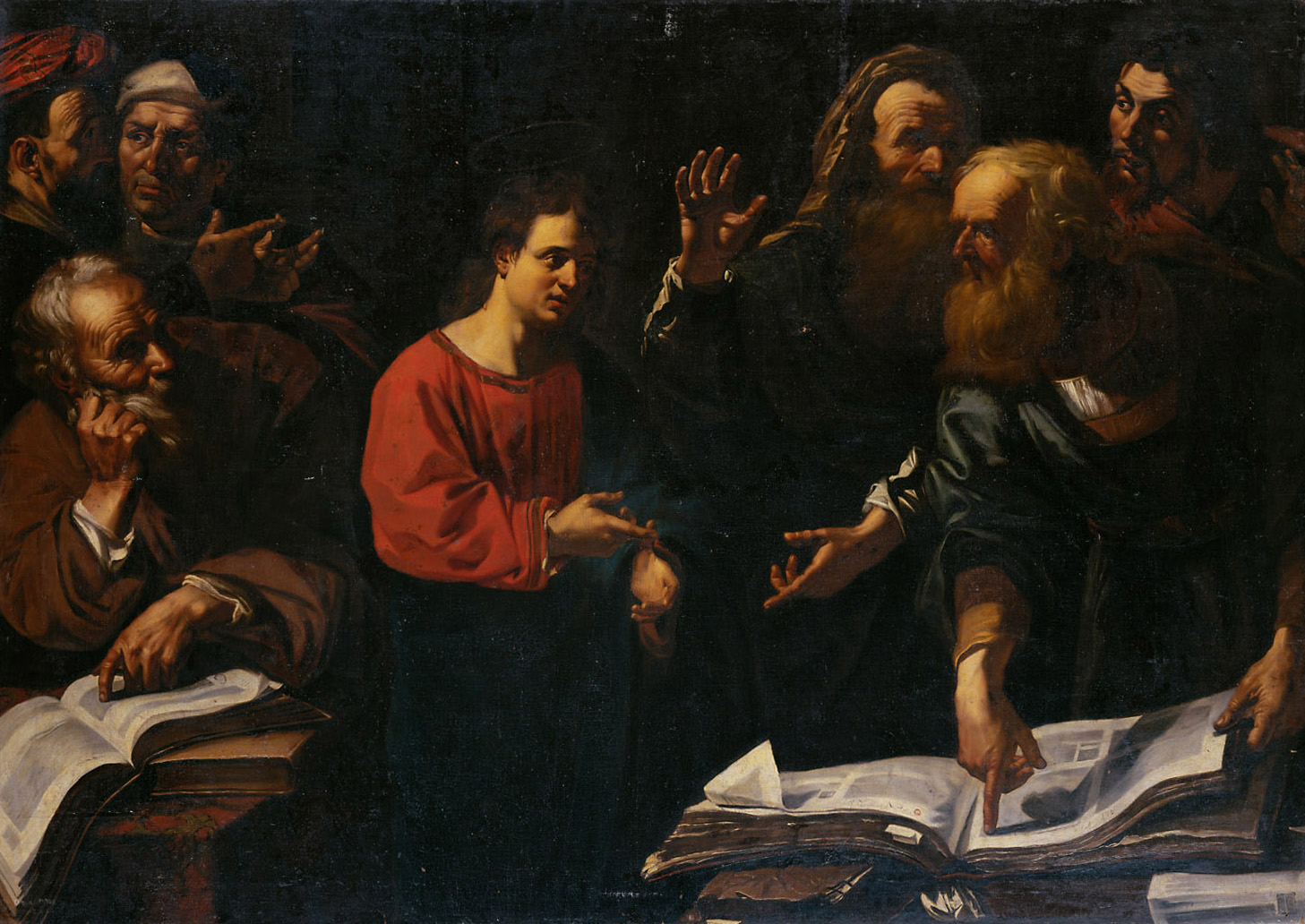 Christus unter den Schriftgelehrten, Michelangelo Merisi, gen. Caravaggio, 1621-1622