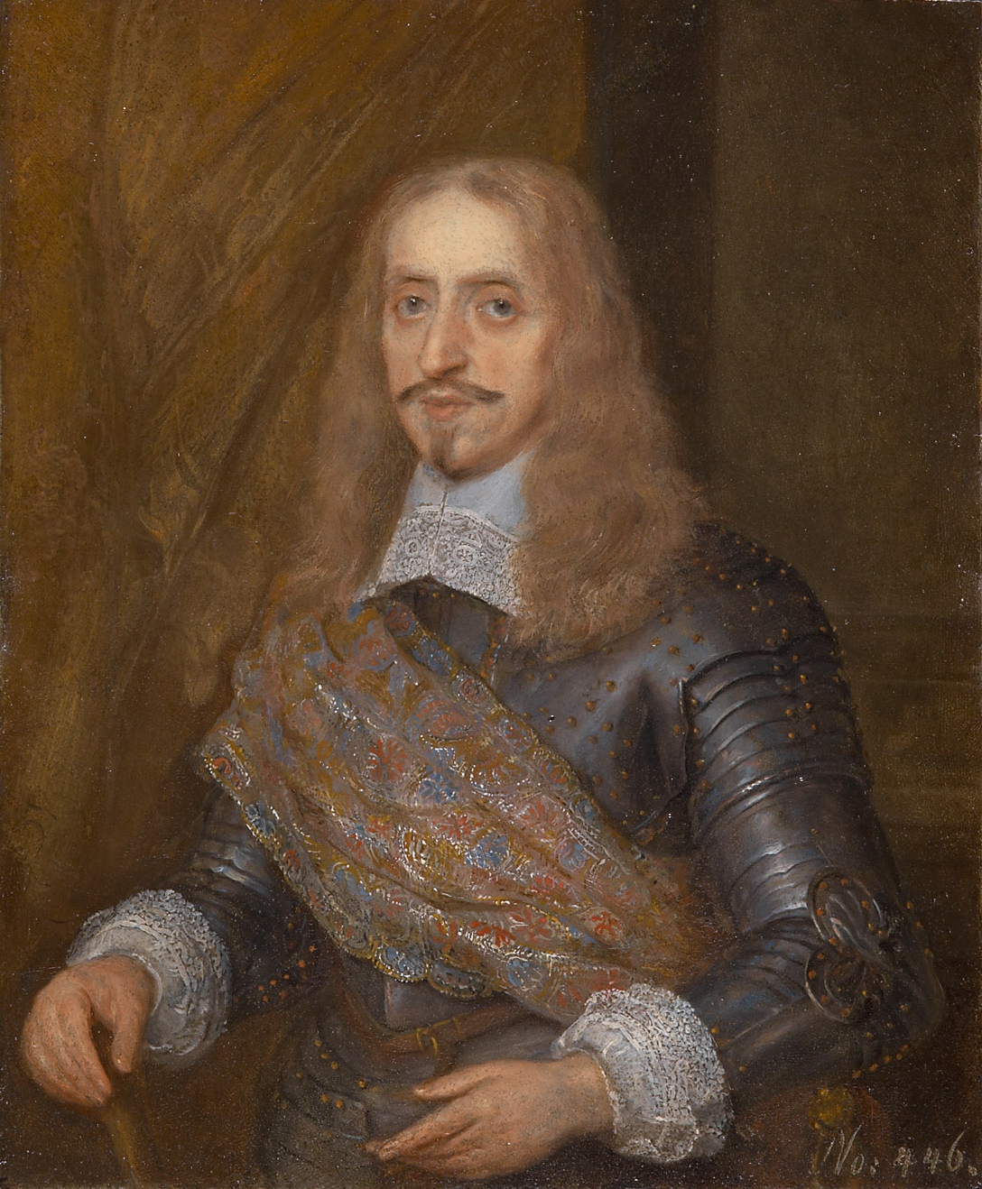 Leopold Wilhelm, geboren 1614, Bischof v. Passau u. Straßburg 1625, v. Halberstadt 1628, v. Olmütz 1637, v. Breslau 1655, Hoch- und Deutschmeister 1642, Statthalter d. Niederlande 1646-56, gestorben 1662; Sohn Kaiser Ferdinands II. aus 1. Ehe, Gonzales Coques, 1659