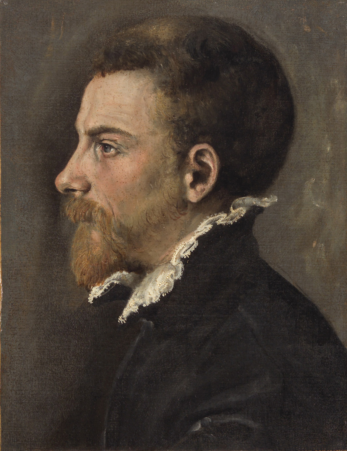 Bildnis eines bärtigen Mannes im Profil, Annibale Carracci, 1560-1609