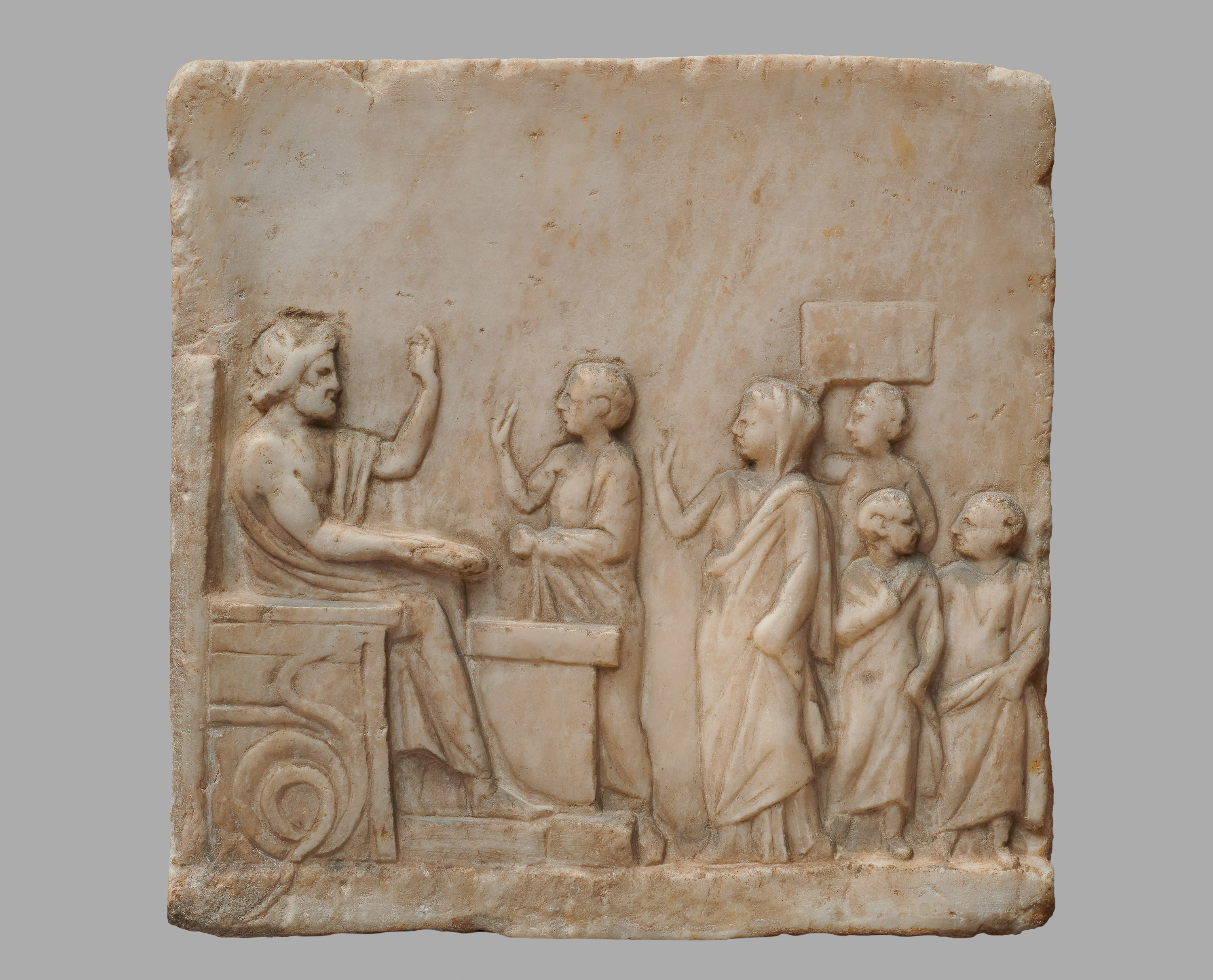 Weihrelief: Zeus (Asklepios?), -400--300