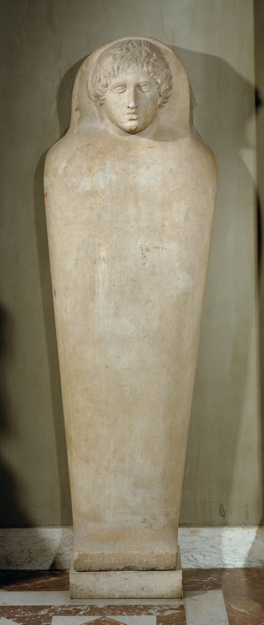 Deckel eines anthropoiden Sarkophages, -450--425
