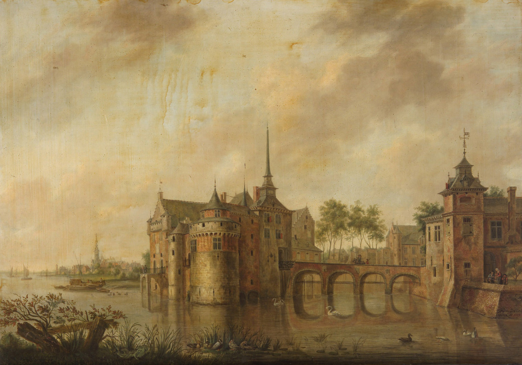 Schloß Temsch an der Schelde, Hendrik Frans de Cort, 1774