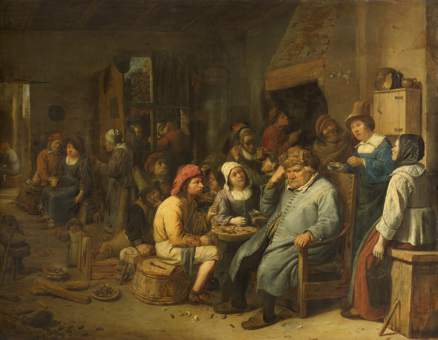 Bauerngesellschaft im Wirtshaus, Joos van Craesbeeck, 1650-1659