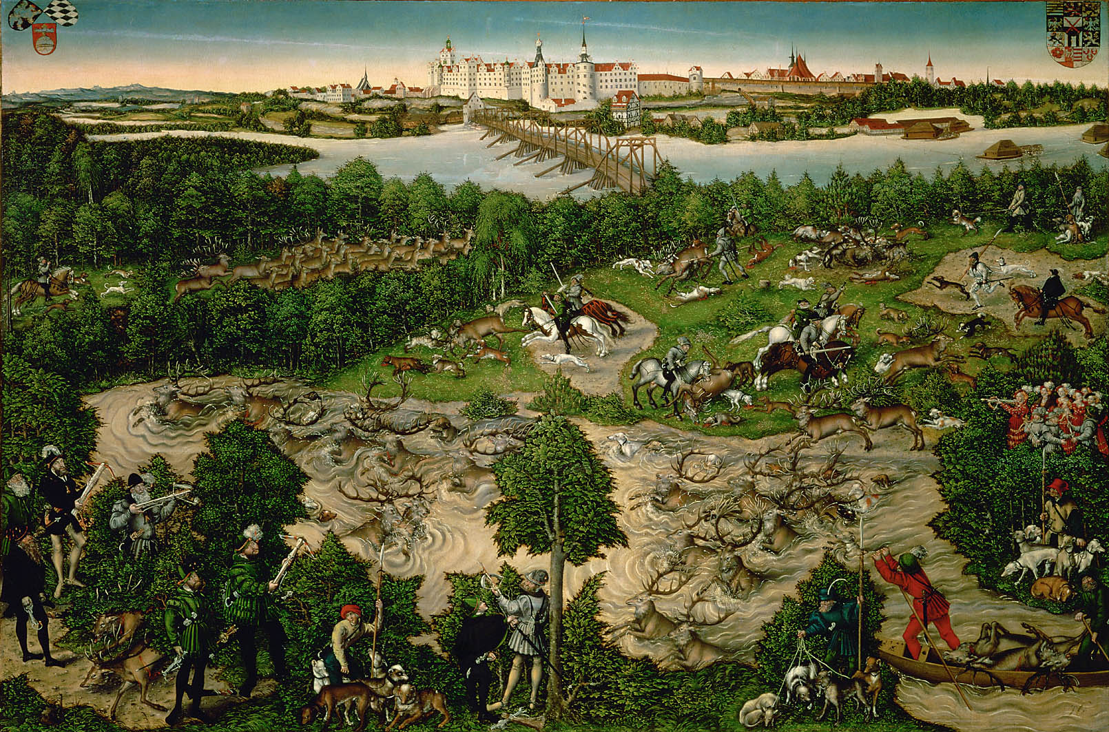 Hirschjagd des Kurfürsten Johann Friedrich, Lucas Cranach d. J., 1544
