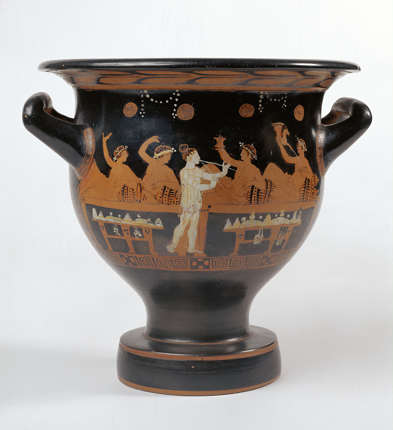 Kunsthistorisches Museum Glockenkrater Männer beim Gelage