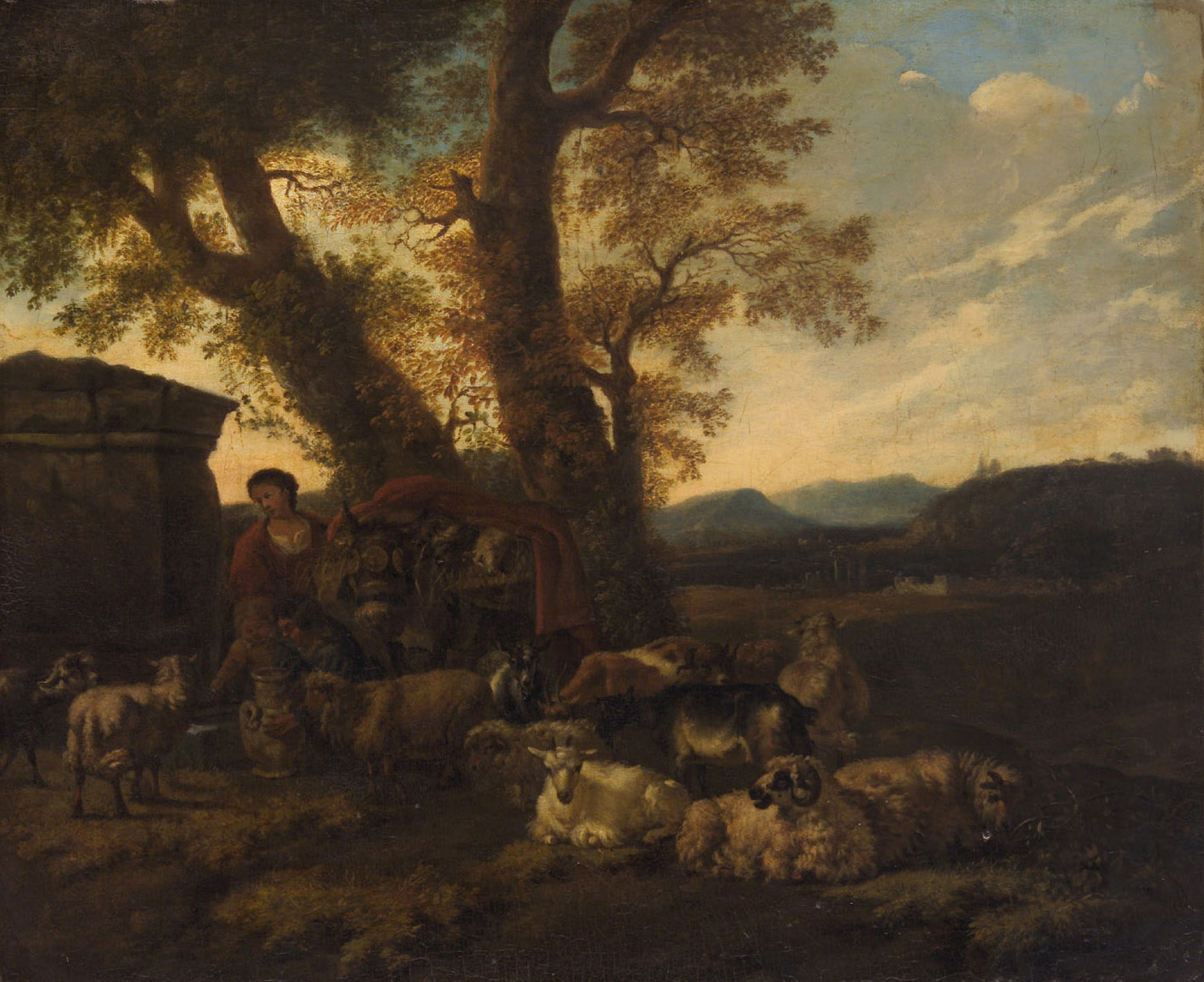 Campagna-Landschaft, Jacob van der Does, 1662