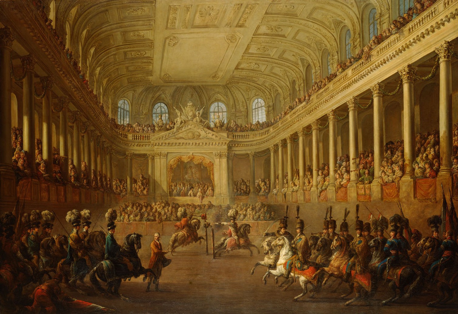 Mohrenstechen in der spanischen Hofreitschule, Ignace Duvivier, 1775-1832