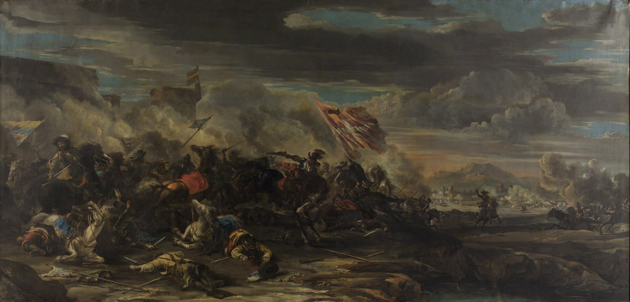 Gefecht zwischen österreichischen und schwedischen Truppen, Johann Anton Eismann, 1655-1665