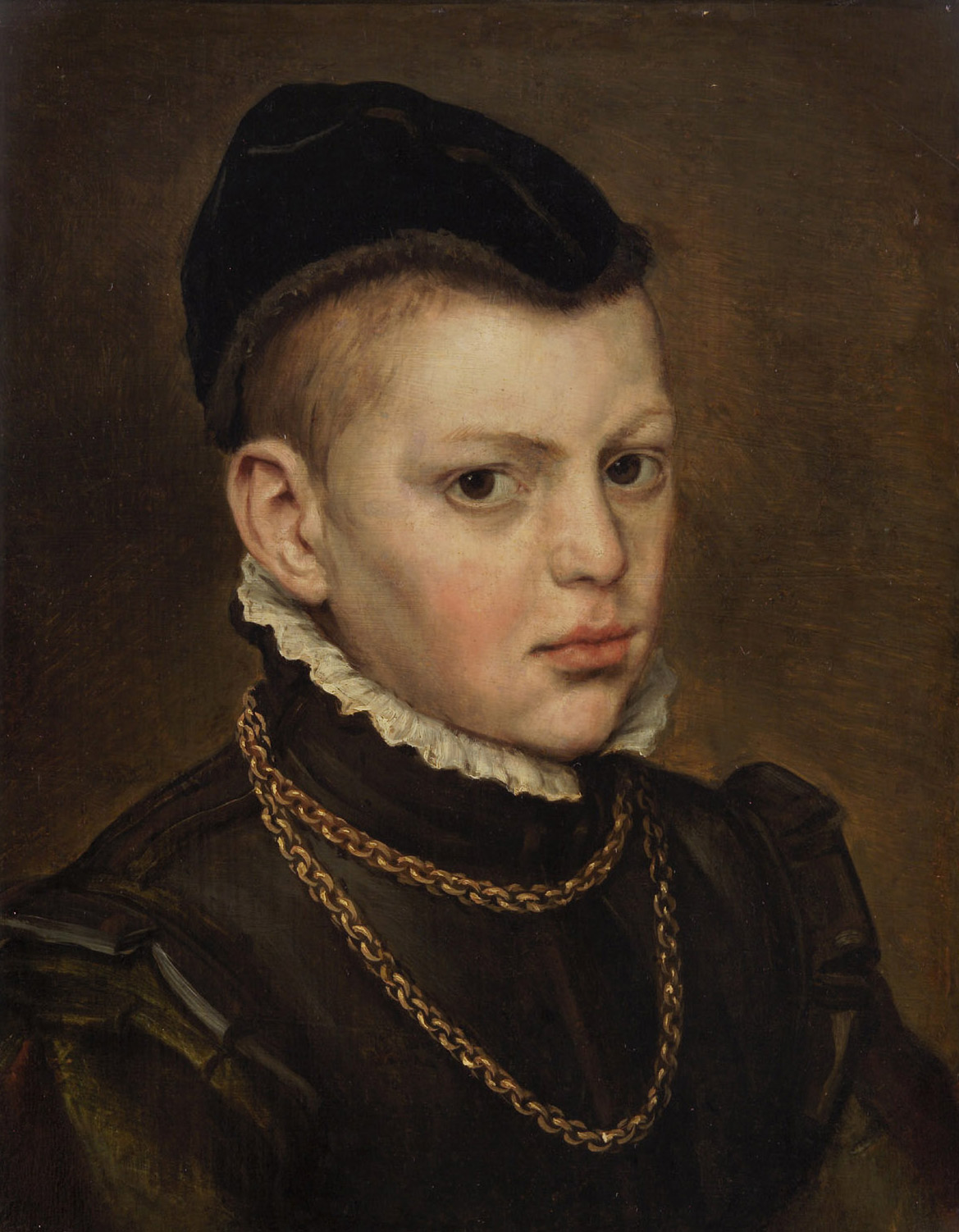 Brustbild eines Knaben, Frans de Vriendt, gen. Floris, 1560-1565