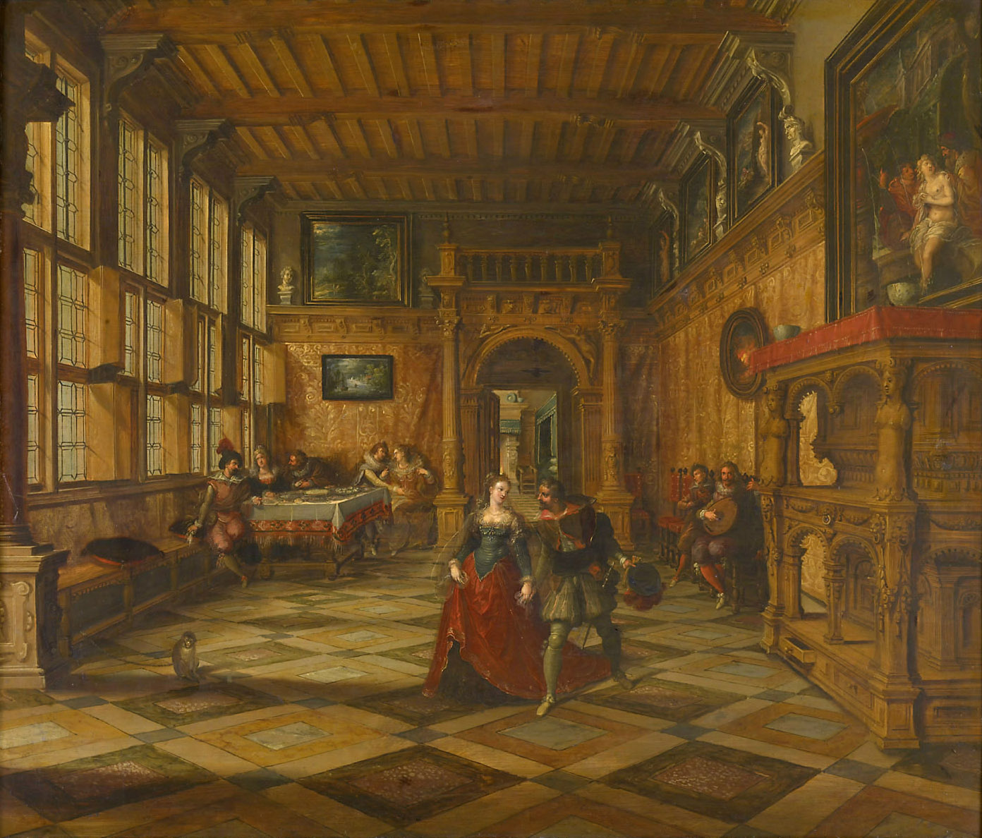 Gesellschaftsszene, Hieronymus II. Francken, 1595-1605