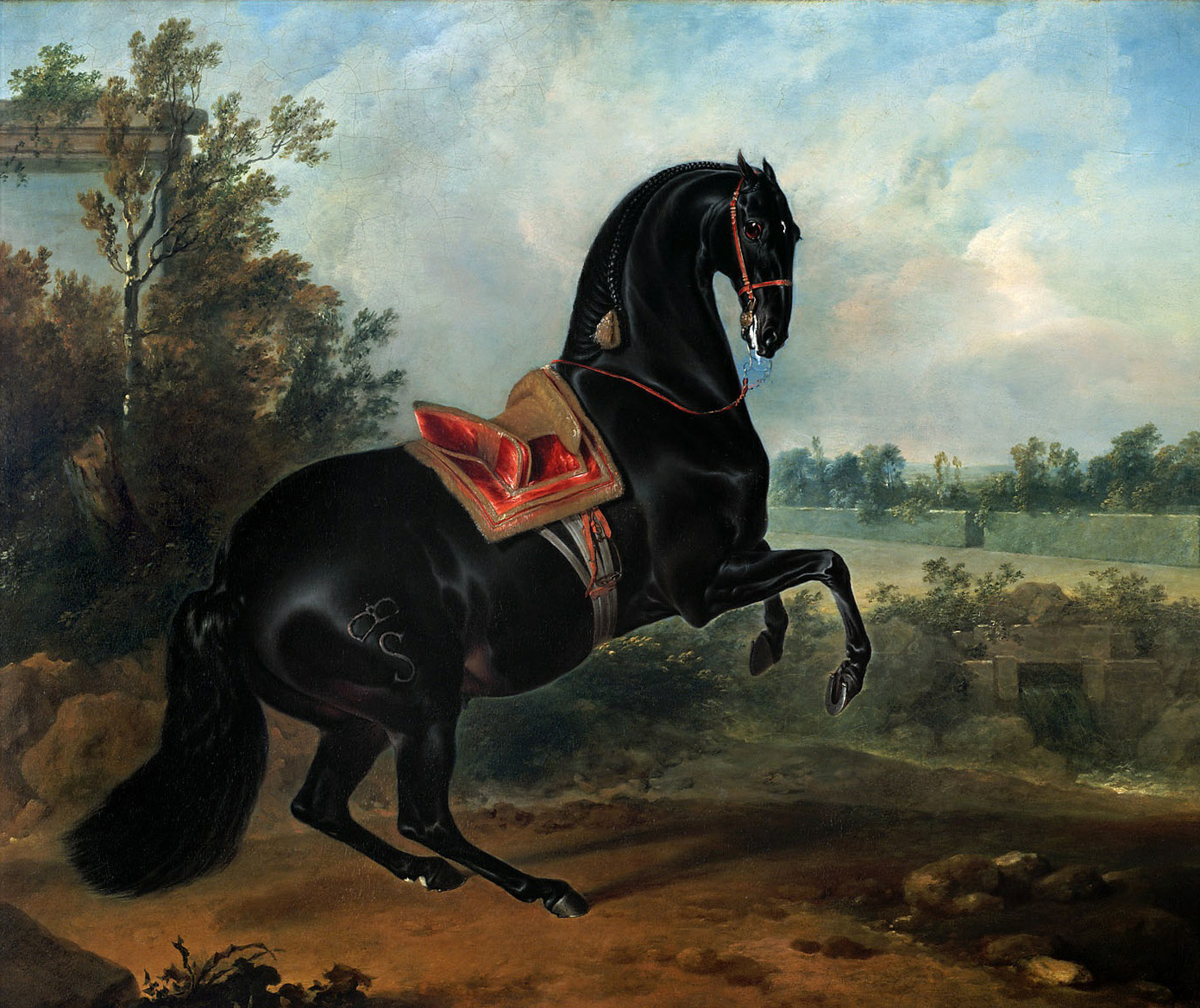 Hengst in der Levade, Johann Georg de Hamilton, 1716-1726