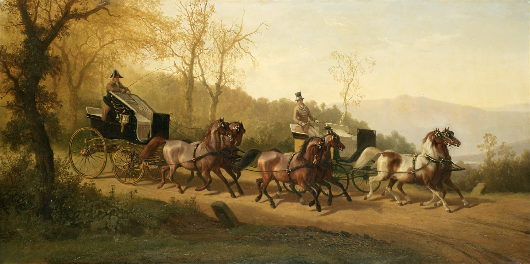 Kunsthistorisches Museum: Kutschierwagen (Phaeton) mit Braunen im