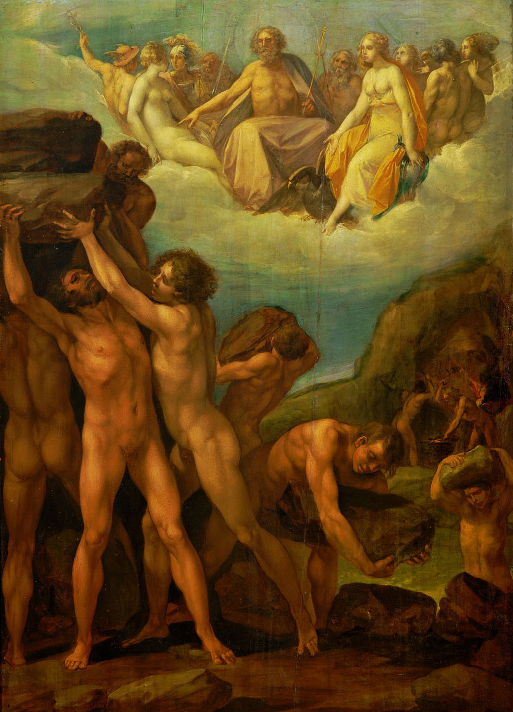 Sturm der Giganten gegen den Olymp, Giuseppe Cesari, gen. Cavaliere d’ Arpino, 1610-1630