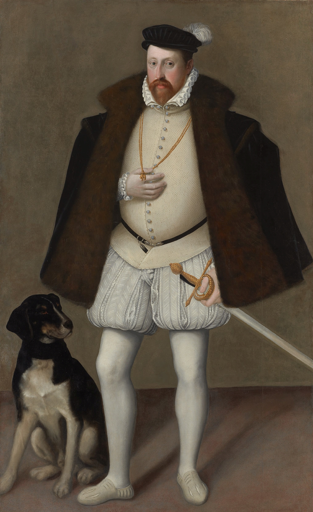 Erzherzog Ferdinand II. von Tirol (1529-1595) mit einem Hund, Francesco Terzio