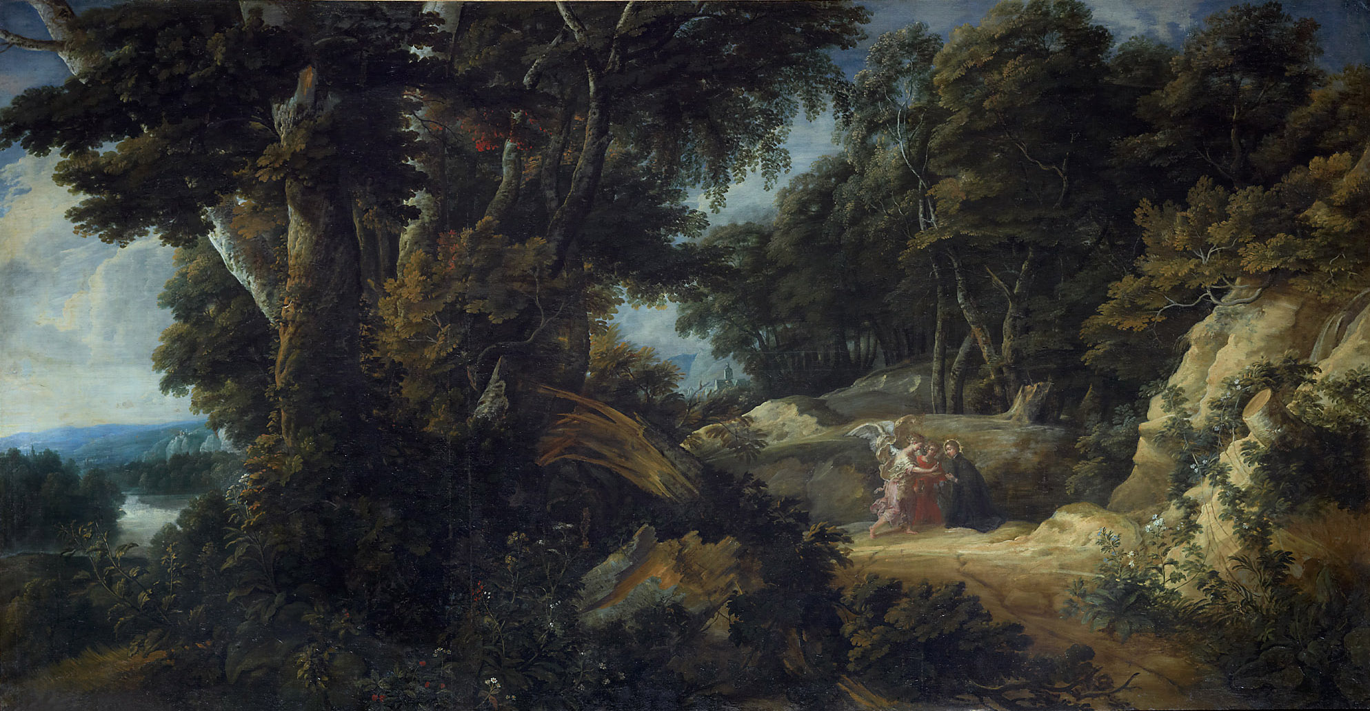 Große Waldlandschaft mit dem Hl. Stanislaus Kostka, Jacques d’ Arthois, 1660-1670